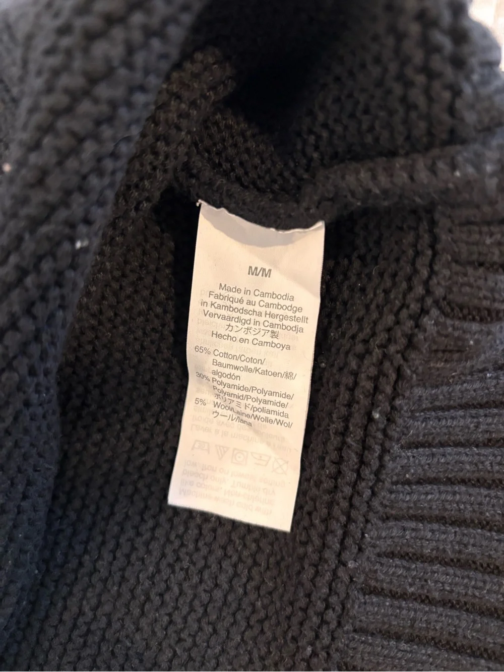 J. Crew Black Basket-Stitch Knit Crewneck Sweater